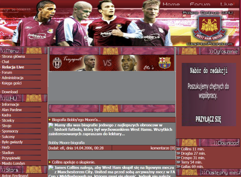 Powstanie strony West Ham Poland